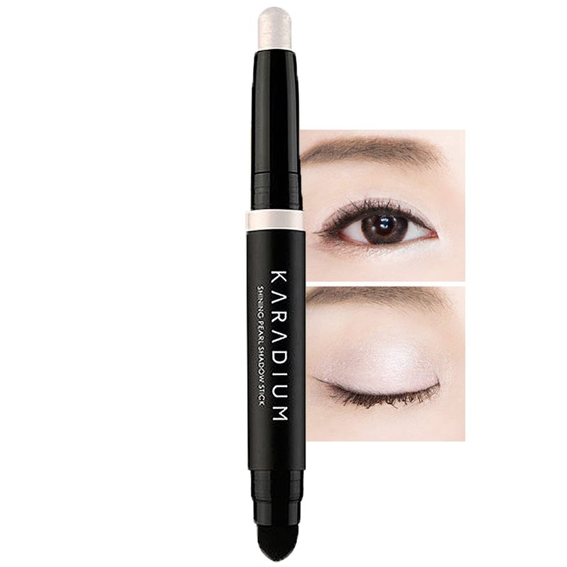KARADIUM Shining Pearl Smudging Eye Shadow Stick, 1.4 g, #1 Snow White - Image 1